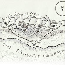 A hand-drawn map of the Dewa Q'Asos region